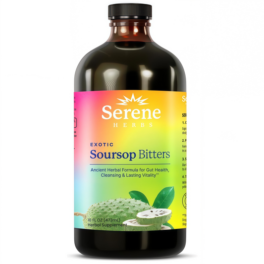 Serene Herbs Soursop Bitters, Herbal Liquid with Soursop Leaf, 16 fl oz