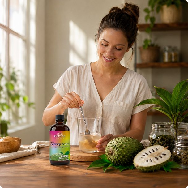 Serene Herbs Soursop Bitters, Herbal Liquid with Soursop Leaf, 16 fl oz